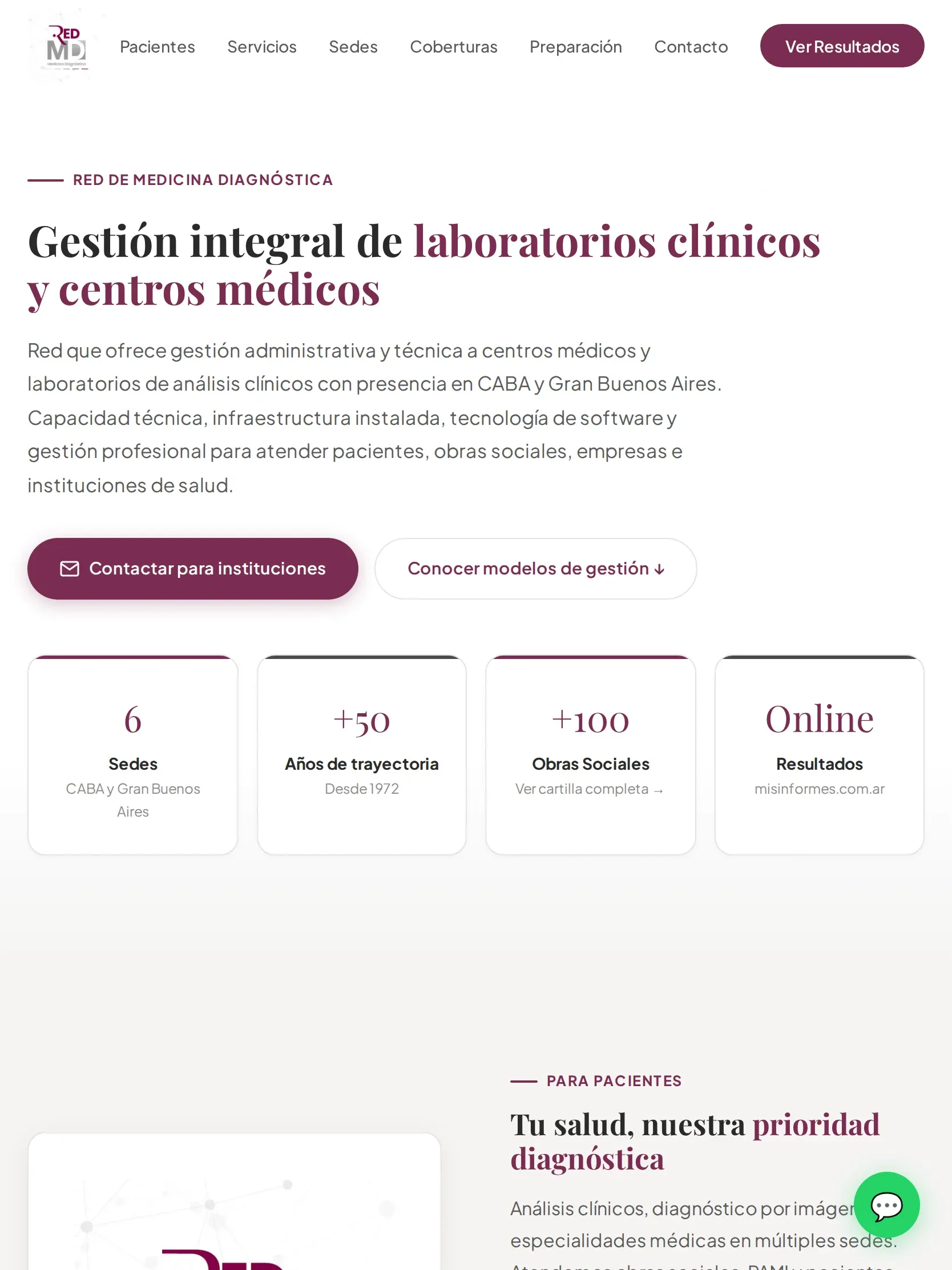 Medicina Diagnóstica - Centro Médico — captura 2