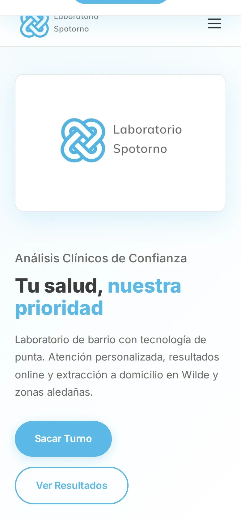 Laboratorio Spotorno — pantalla mobile 1