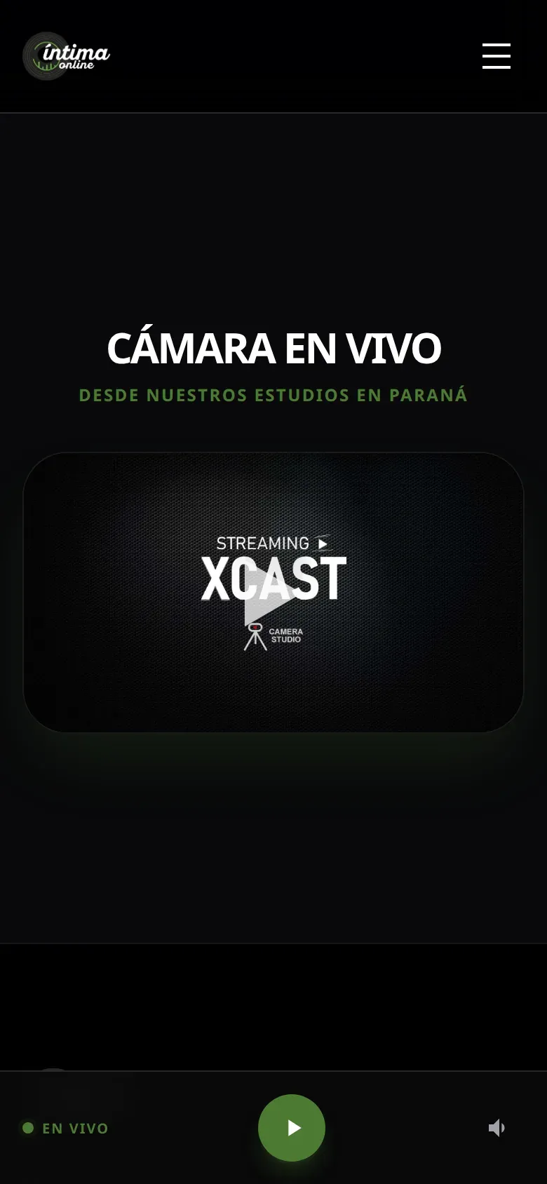 Intima Online Radio — pantalla mobile 3