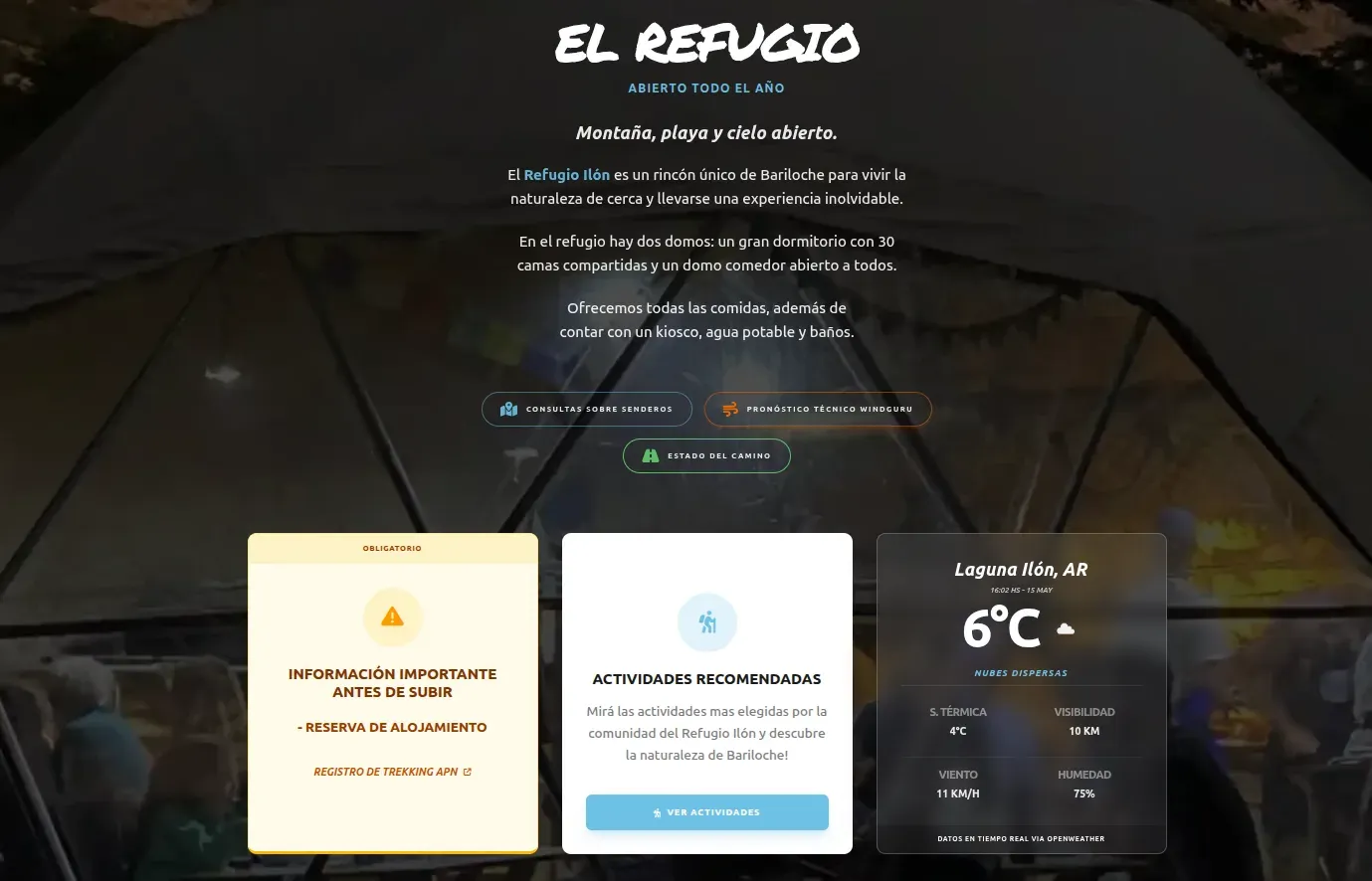 Refugio Ilón - Reserva de Alojamientos — captura 1