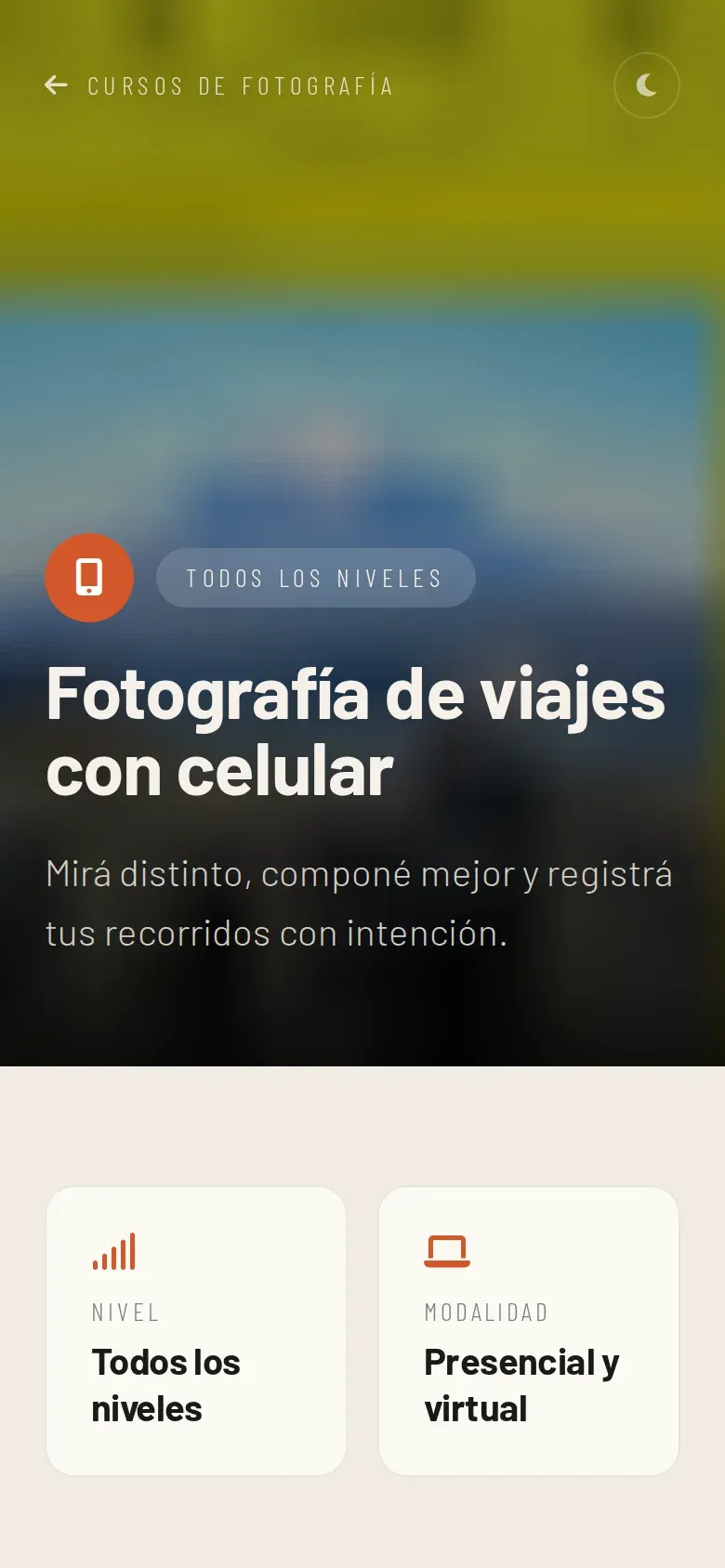 Juan Marcelo Baiardi - Trekking & Fotografía — pantalla mobile 4