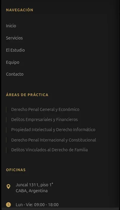 Estudio Jurídico Froment & Asociados — pantalla mobile 5