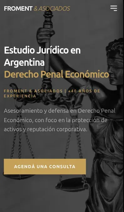 Estudio Jurídico Froment & Asociados — pantalla mobile 1
