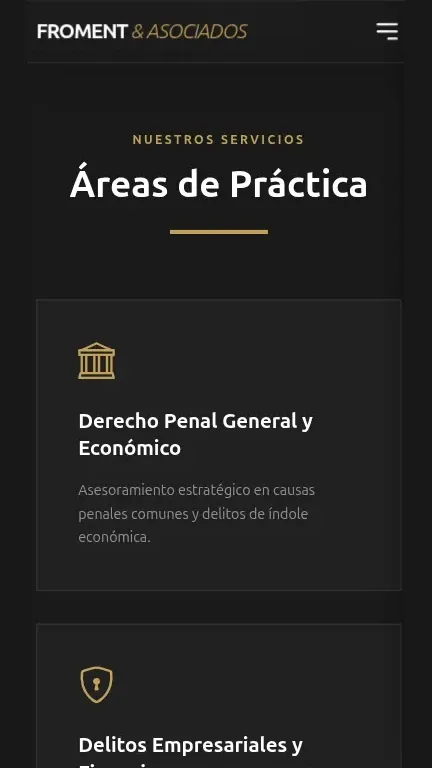 Estudio Jurídico Froment & Asociados — pantalla mobile 7