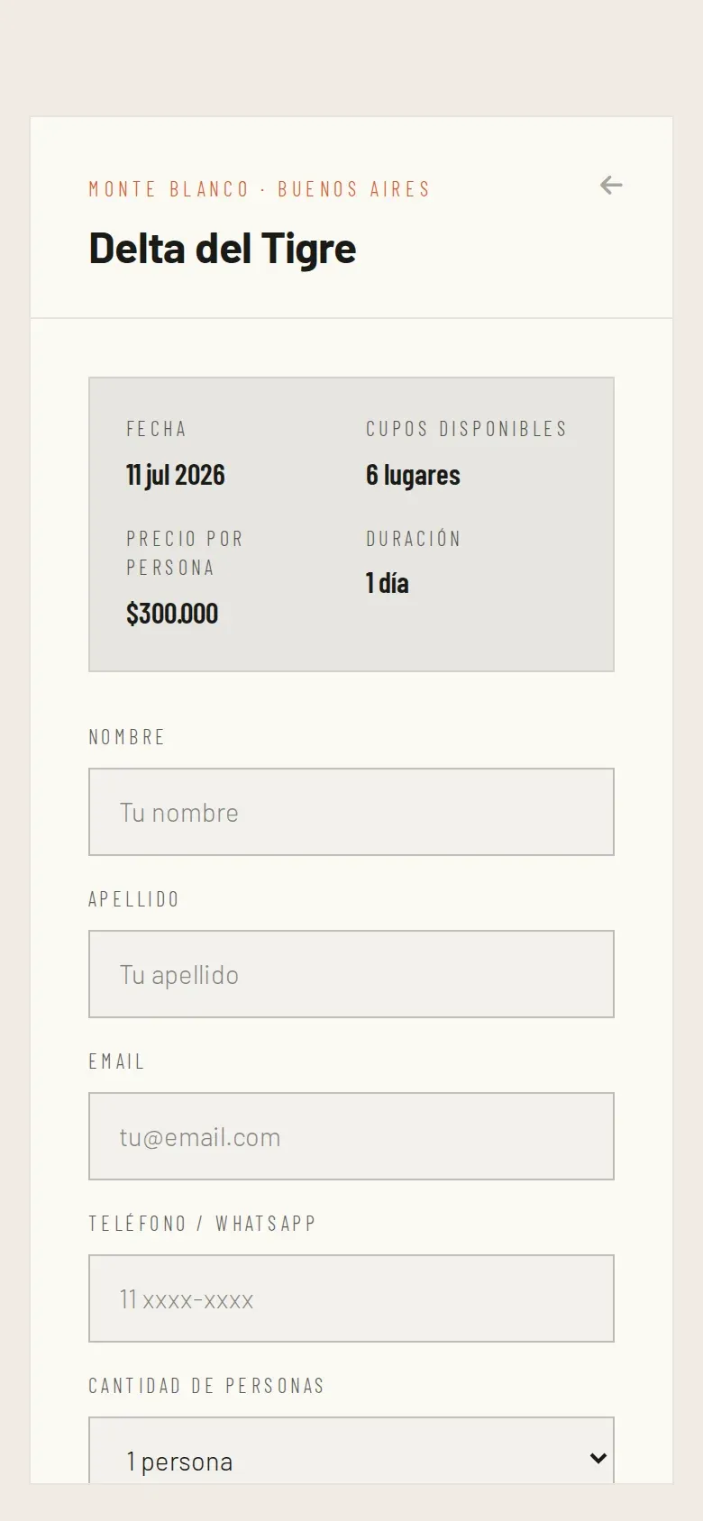 Juan Marcelo Baiardi - Trekking & Fotografía — pantalla mobile 3