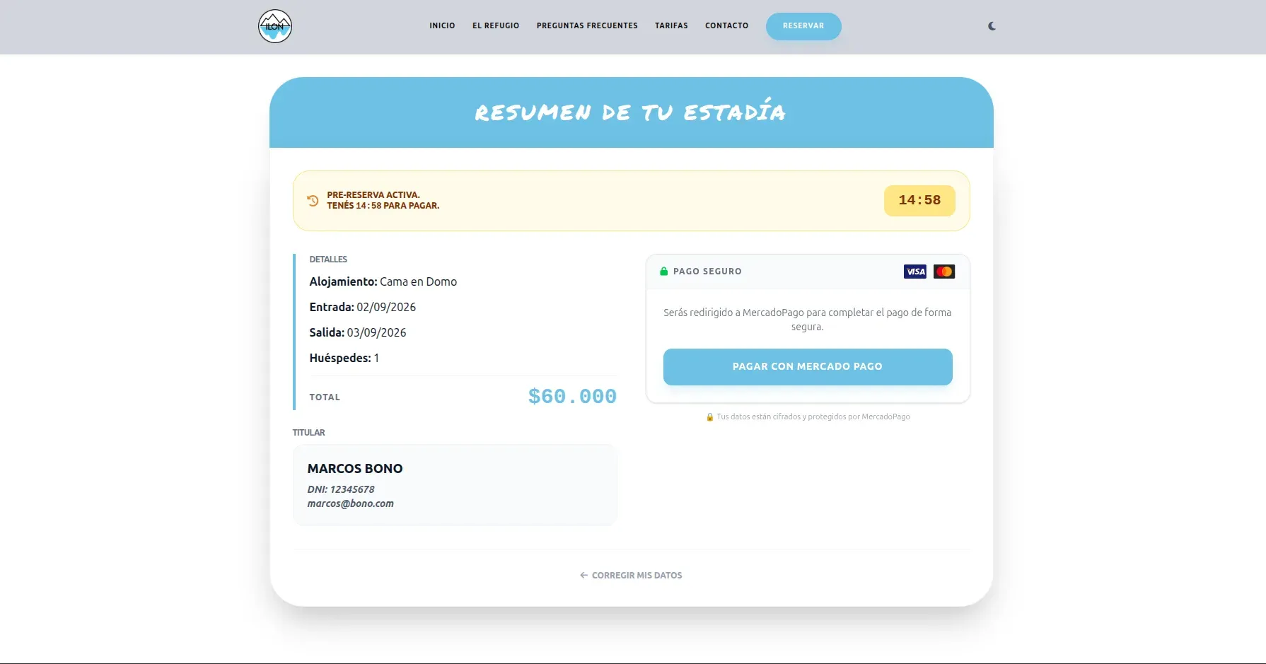 Sistema de Reservas — captura 4