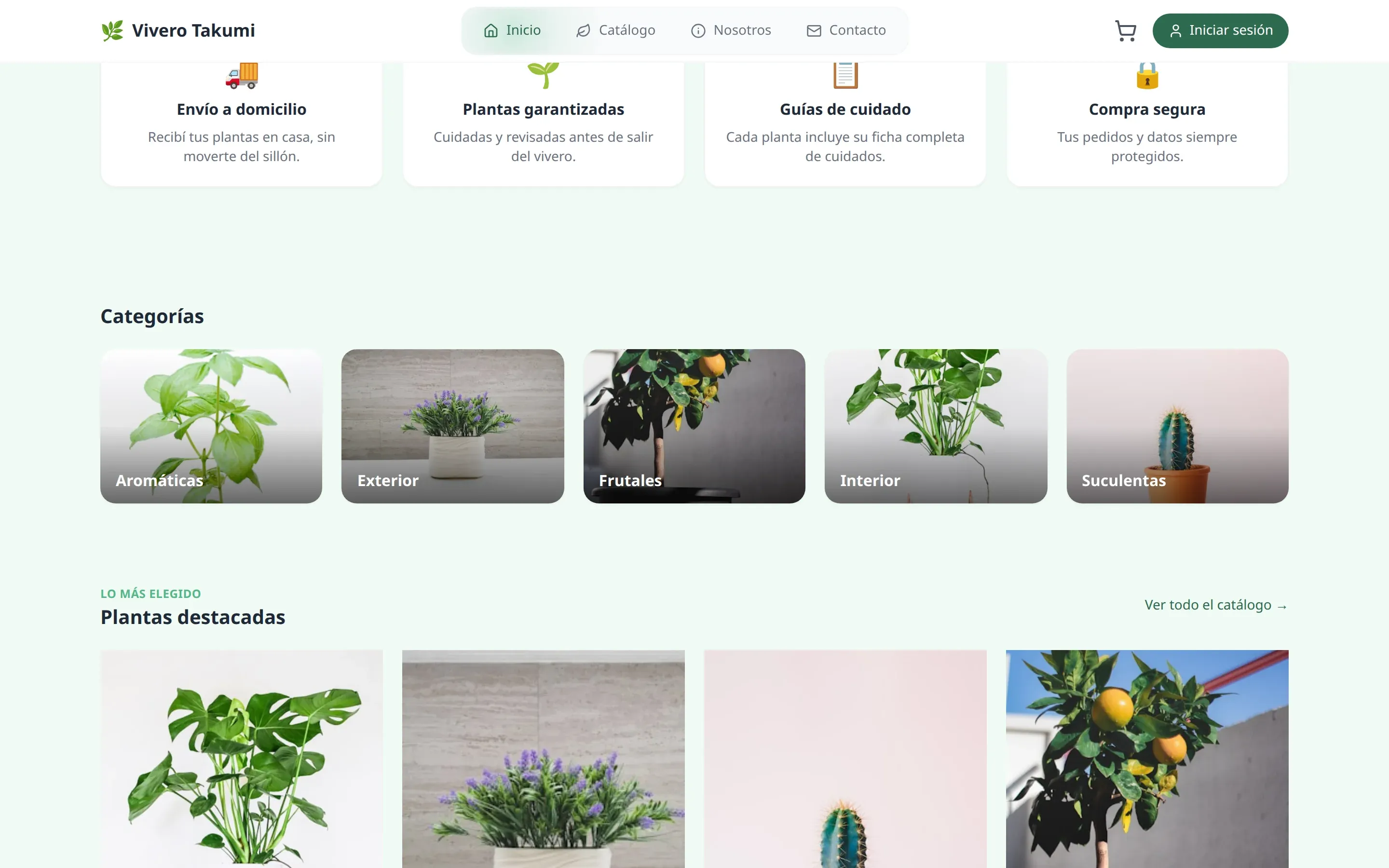 Vivero Takumi - Venta de Plantas y Servicios de Jardinería — captura 2