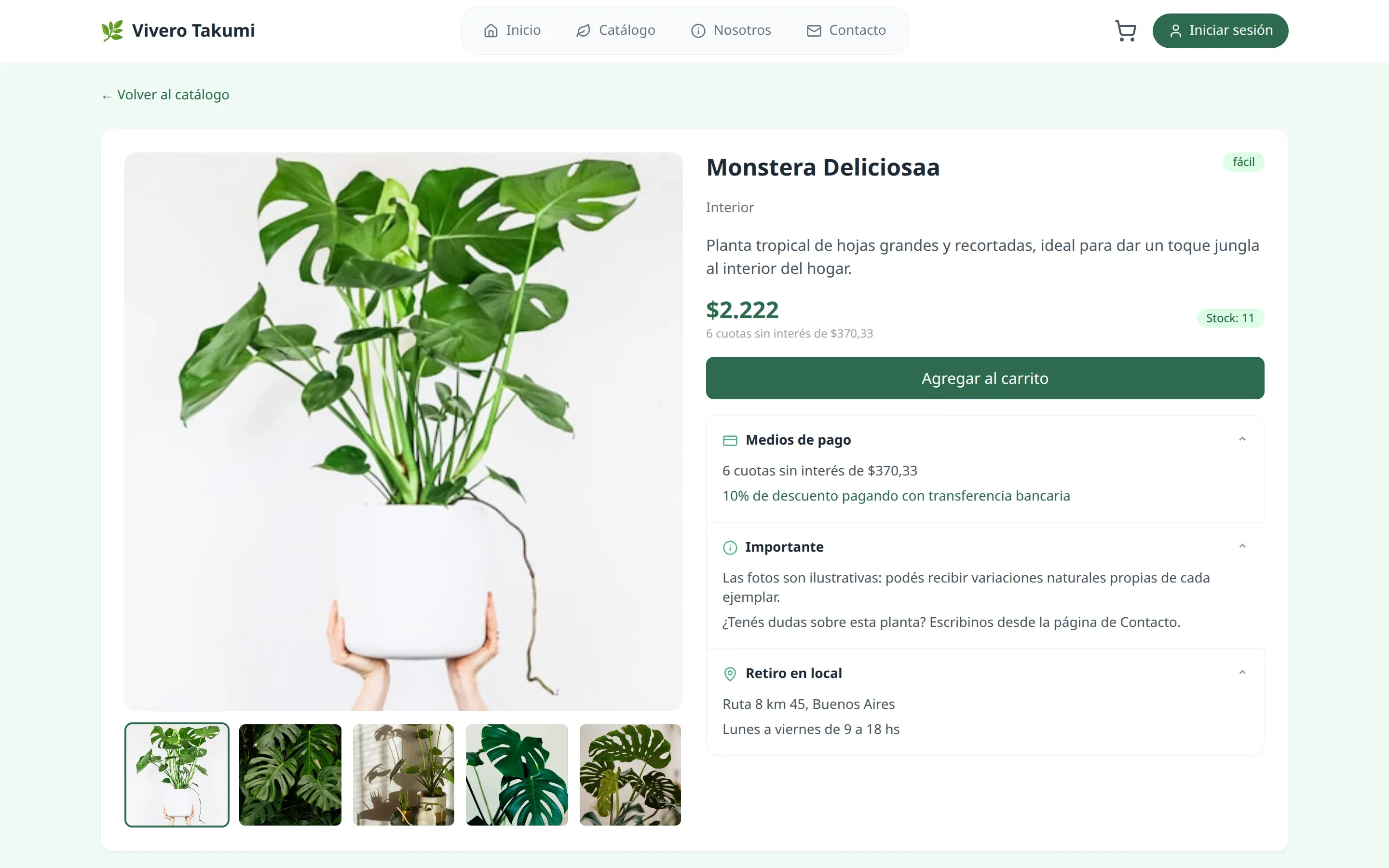 Vivero Takumi - Venta de Plantas y Servicios de Jardinería — captura 3